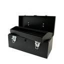 Caja portaherramientas metálica negra 16" x 7" x 7", Urrea