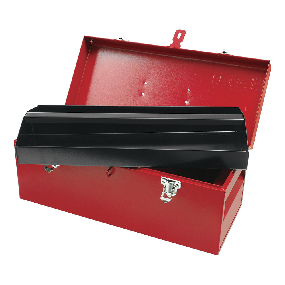 Caja portaherramientas metálica roja 17" x 7" x 7", Urrea