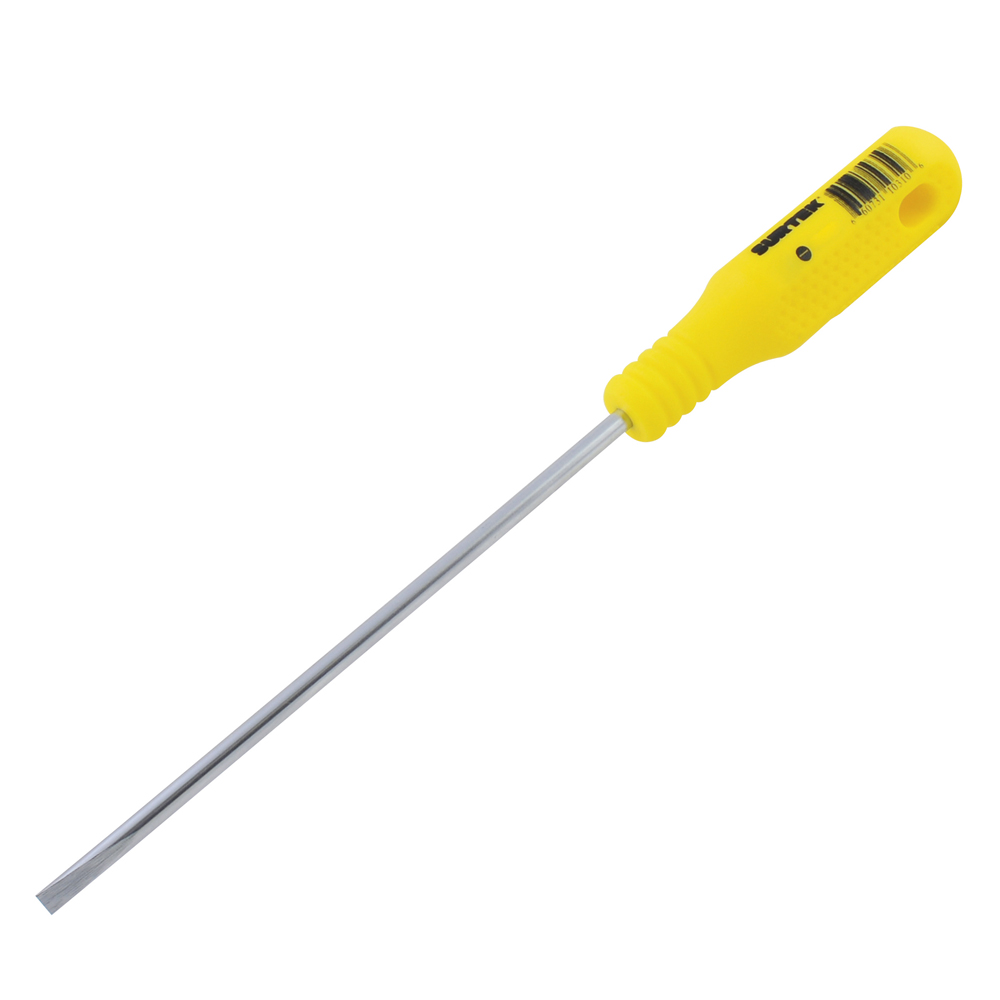 Destornillador con mango amarillo, punta cabinet 1/8" x 3", Surtek