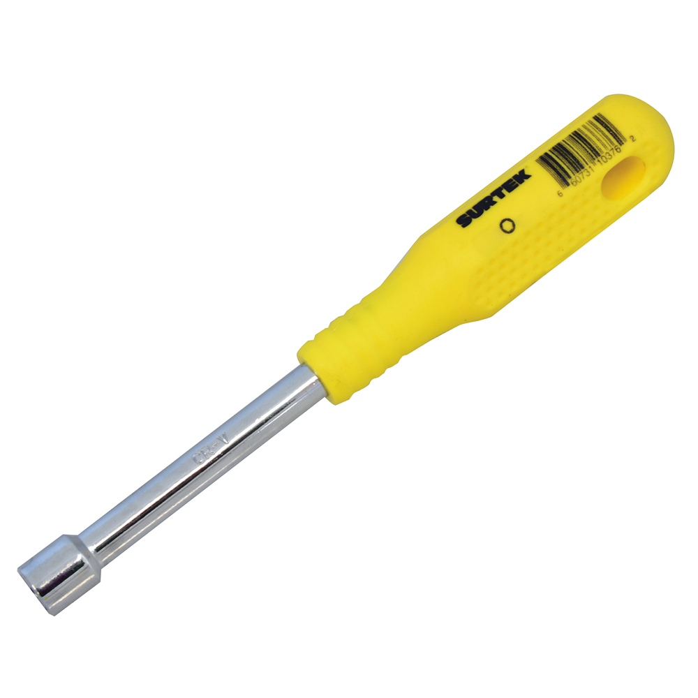 Destornillador con mango amarillo, de caja en pulgadas 7/16" x 3", Surtek
