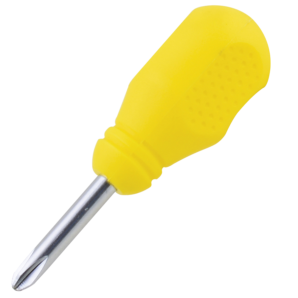 Destornillador con mango amarillo, punta Phillips tipo trompo #2 x 1-3/8", Surtek