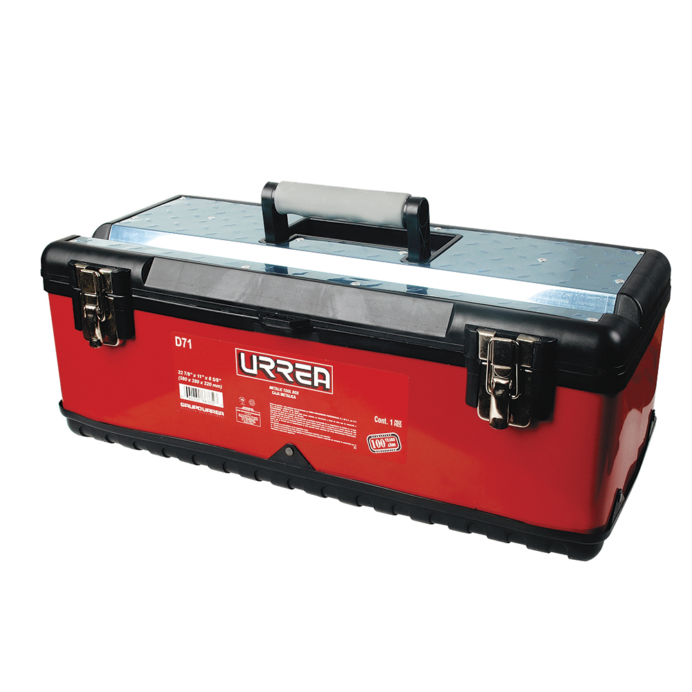 Caja portaherramientas metálica-plástica 23" x 11" x 8", Urrea
