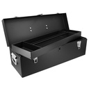 Caja portaherramientas metálica negra 25" x 8" x 9", Urrea