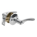 20037 / Cerradura manija 'Milán' baño cromo mate, cilindro metal, Hermex