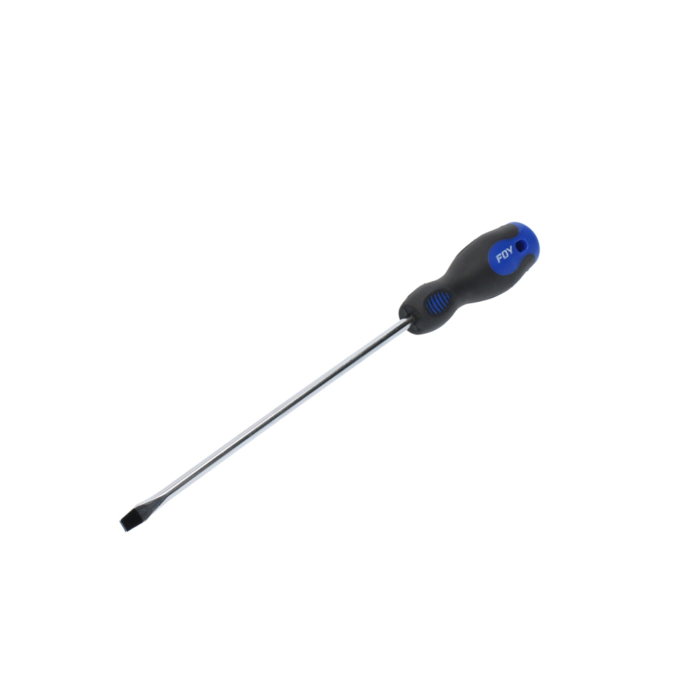 Destornillador con mango bimaterial, punta plana 1/4" x 4", Foy