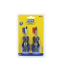 Juego de destornilladores con mango bimaterial combinados, 2 piezas, Foy