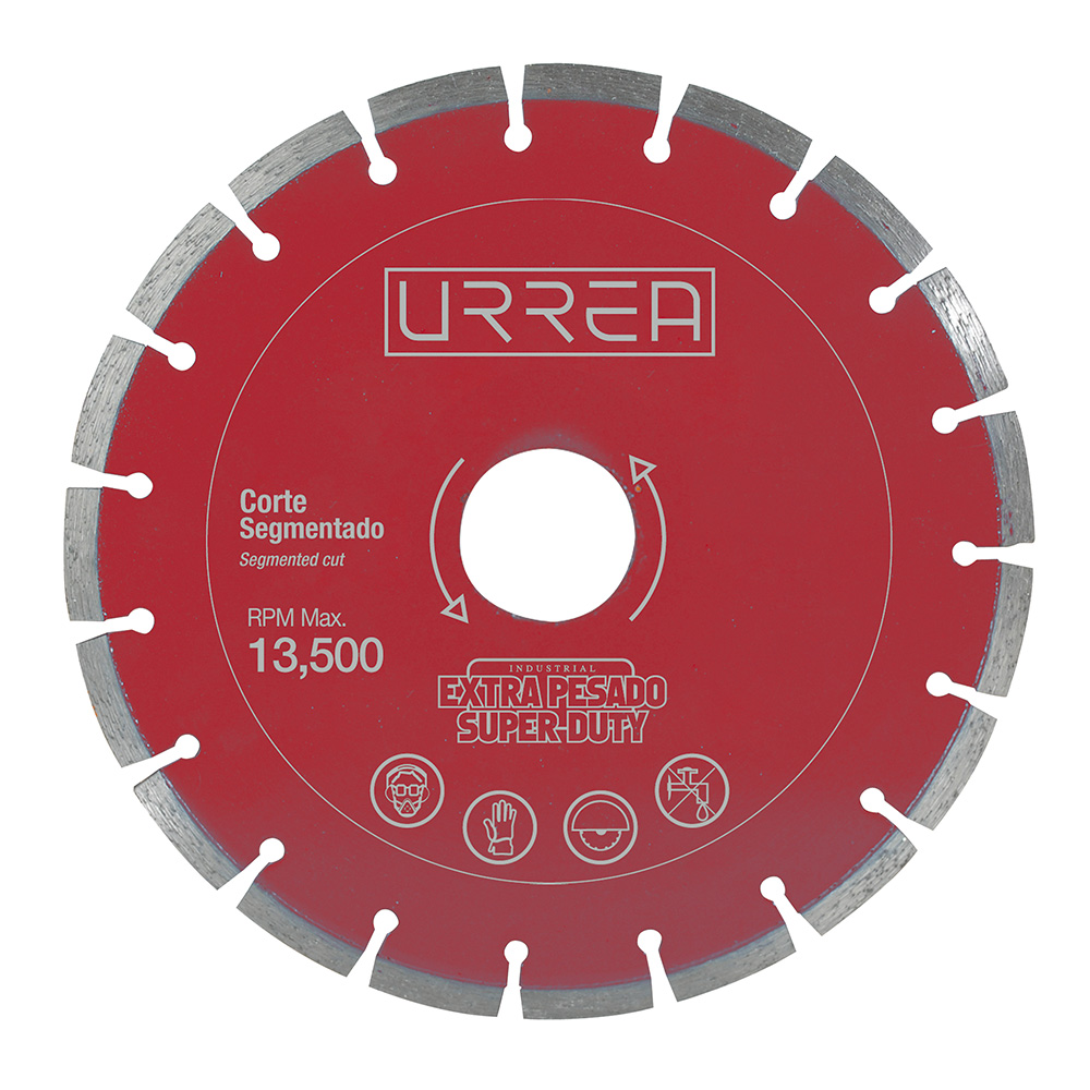 Disco de diamante segmentado, 9", Urrea