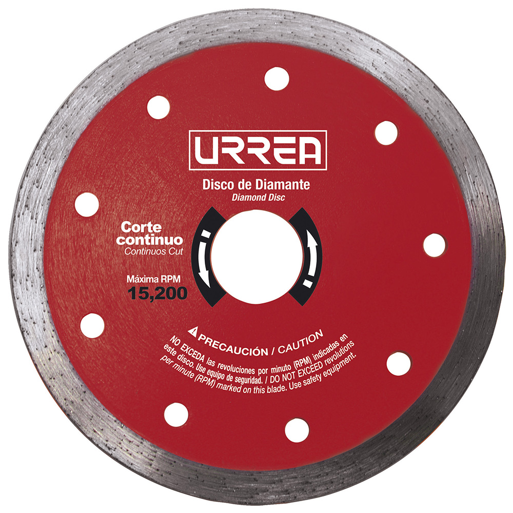 Disco de diamante continuo, 4-1/2", Urrea