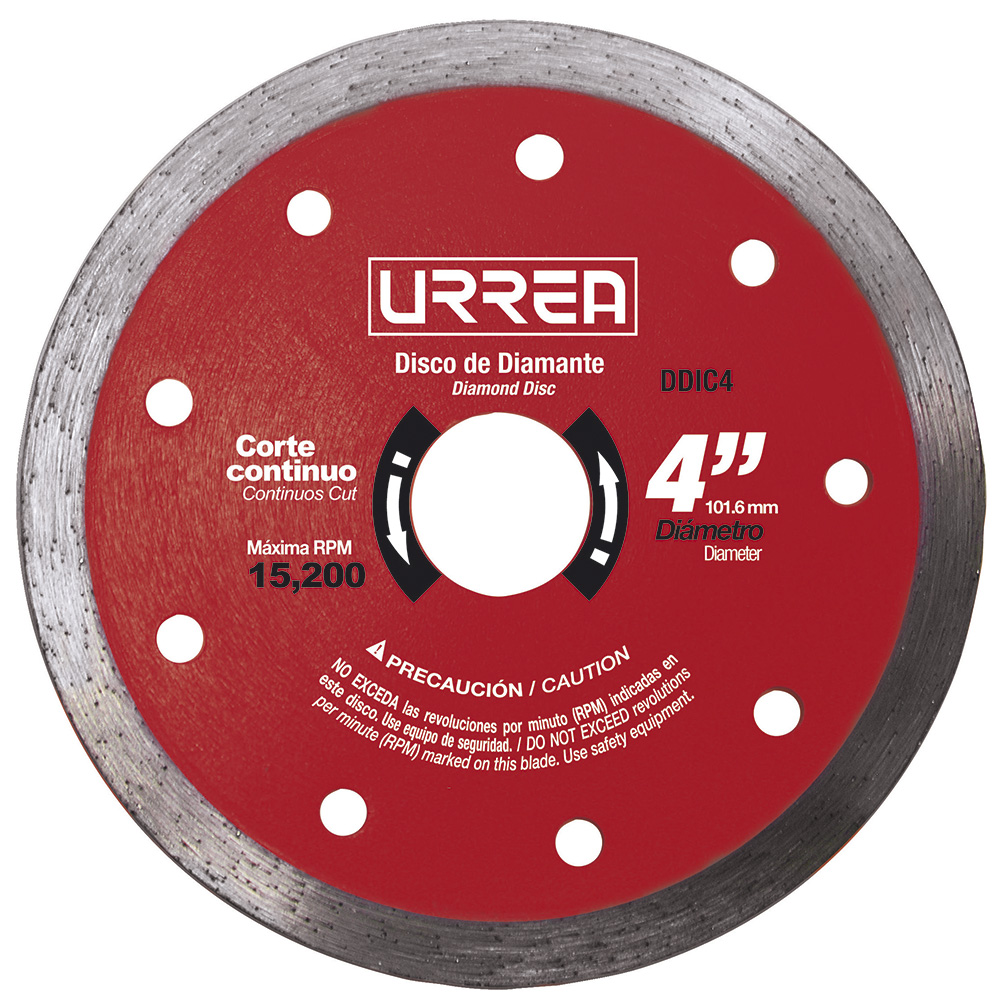 Disco de diamante continuo, 7", Urrea