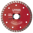 Disco de diamante turbo, 4-1/2", Urrea