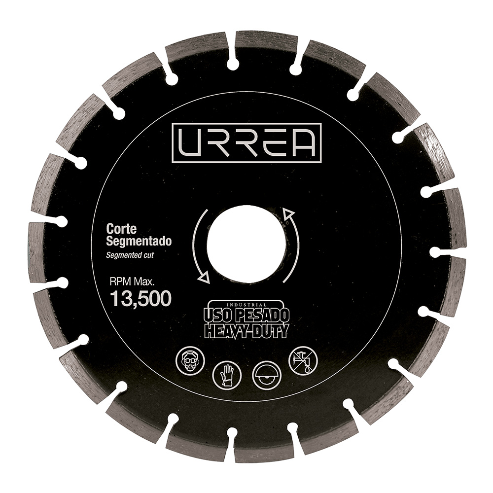 Disco de diamante segmentado, 9", Urrea