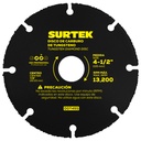 Disco de diamante multi-corte punta de carburo de tungsteno, 4-1/2", Surtek