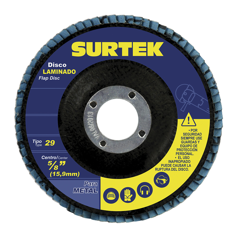 Disco laminado tipo 29 grano 40, 4-1/2", Surtek