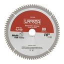 Disco para sierra circular para corte multi-material 80 dientes, 10", Urrea