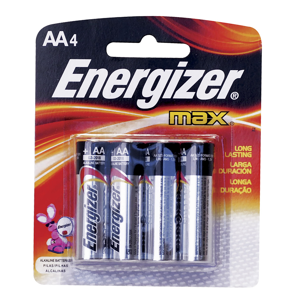 Pila alcalina Energizer® "AA",  4 piezas, Surtek