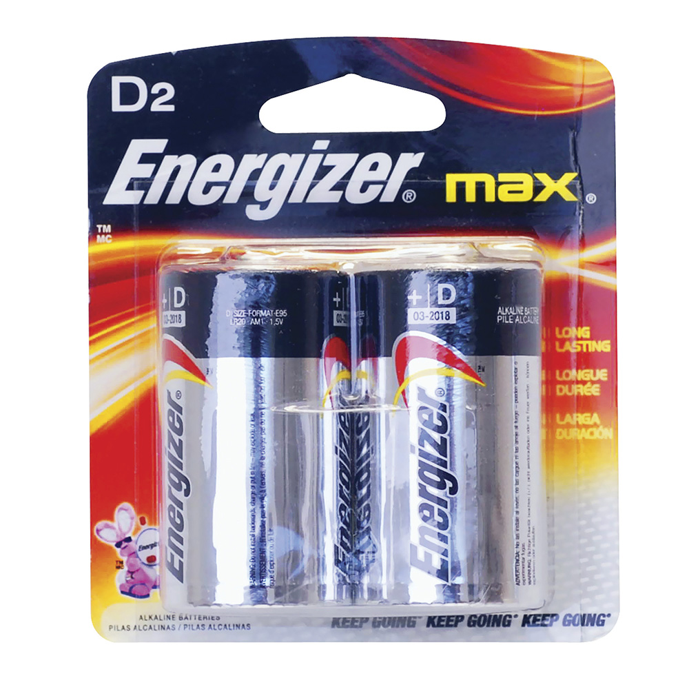 Pila alcalina Energizer® "D", 2 piezas, Surtek