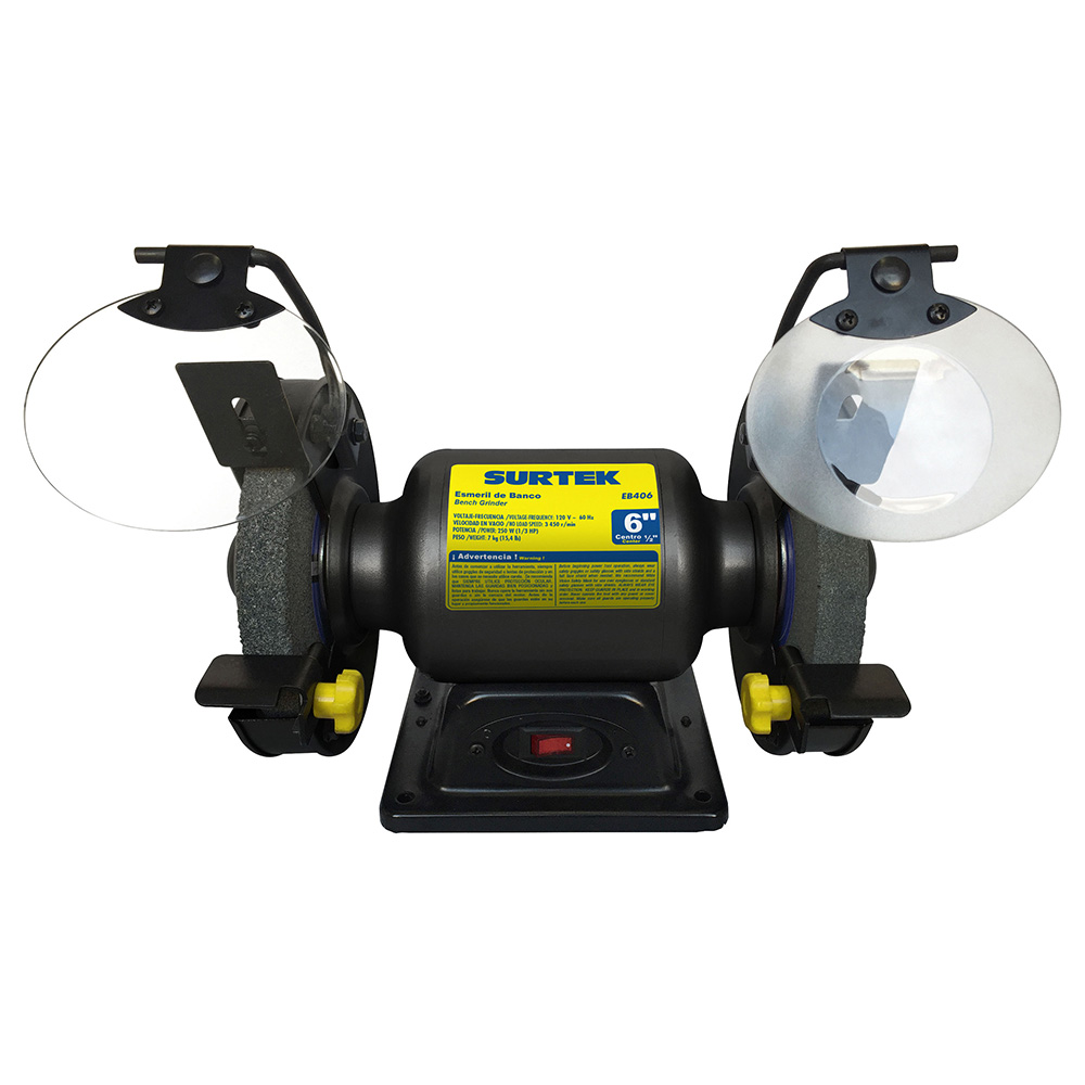 Esmeril de banco 6" 250 W 120 V, 3450 RPM, Surtek