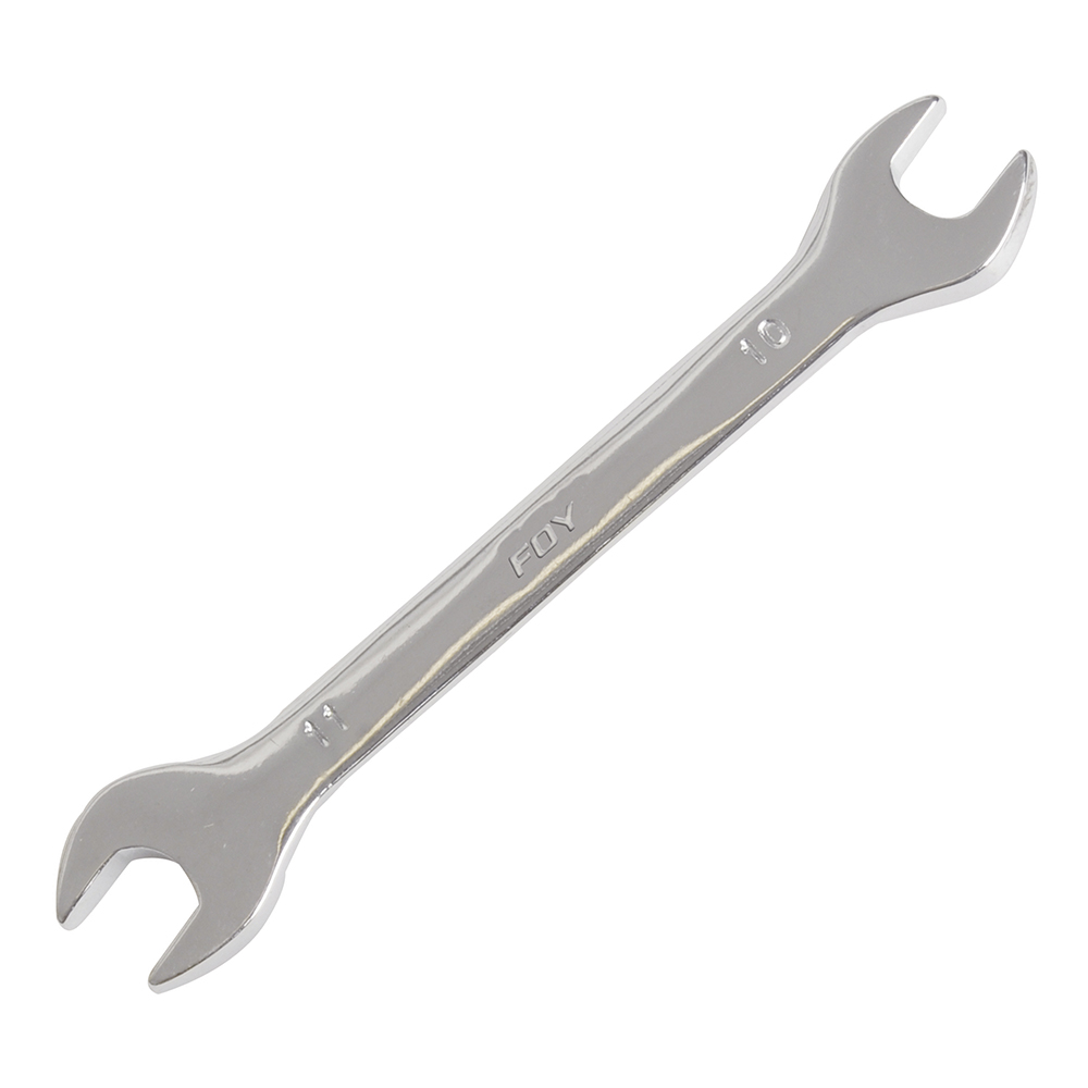 Llave española pulido espejo métrica, 10 x 11 mm, Foy