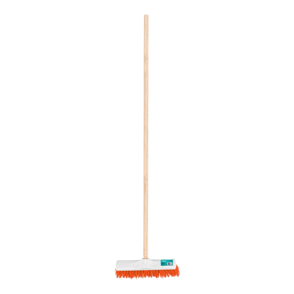 57034 / Cepillo industrial cerda rígida de 30 cm, bastón de madera, Klintek