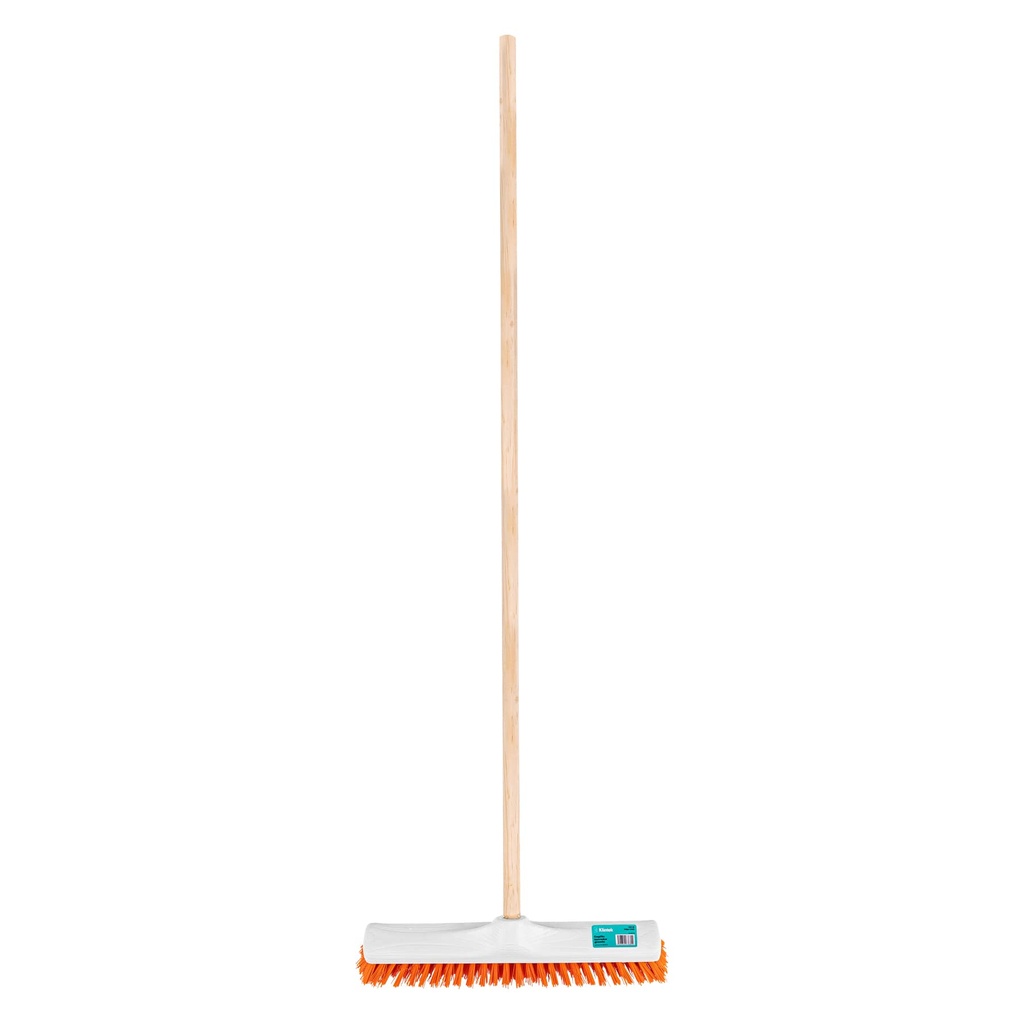 57035 / Cepillo industrial cerda rígida de 40 cm, bastón de madera, Klintek
