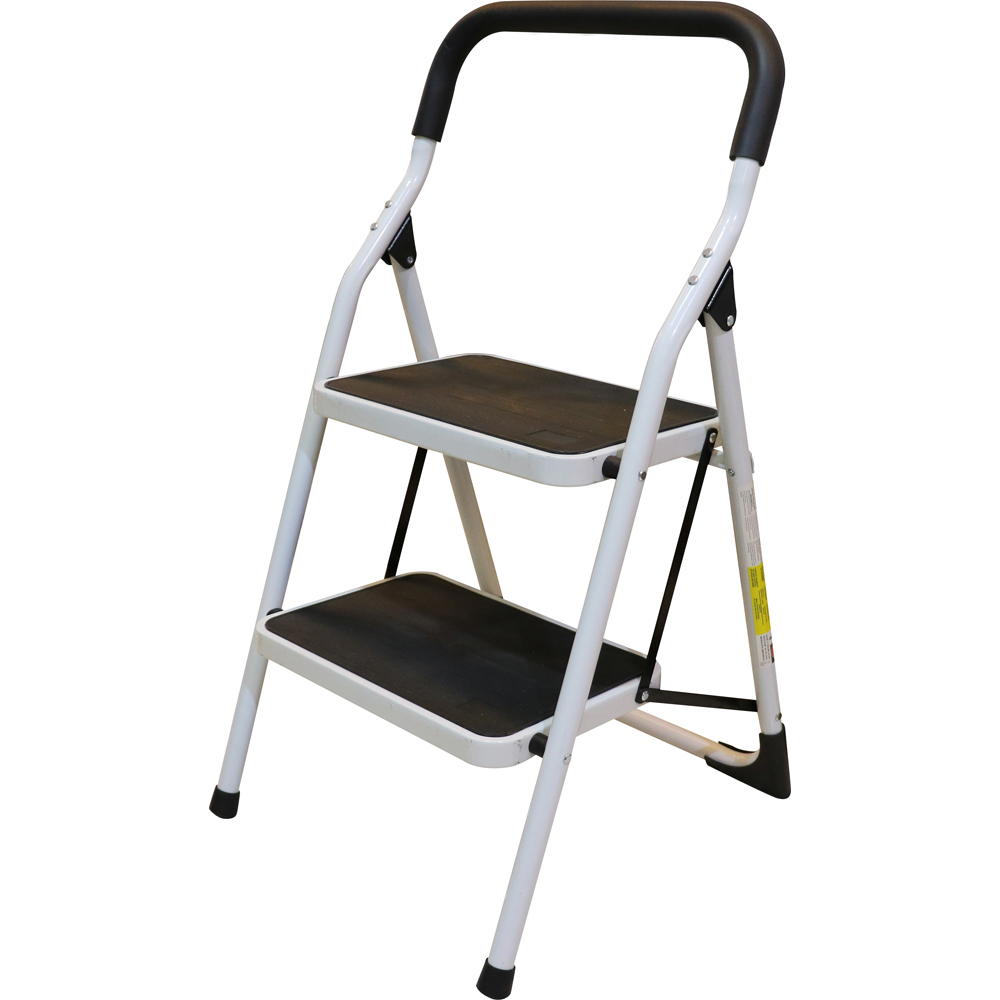 Escalera plegables tipo taburete de acero con 2 peldaños, Surtek