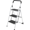 Escalera plegables tipo taburete de acero con 3 peldaños, Surtek
