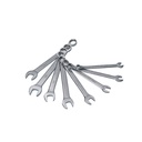 Juego de 8 llaves combinadas satinadas métricas, 12 puntas en rack, Surtek