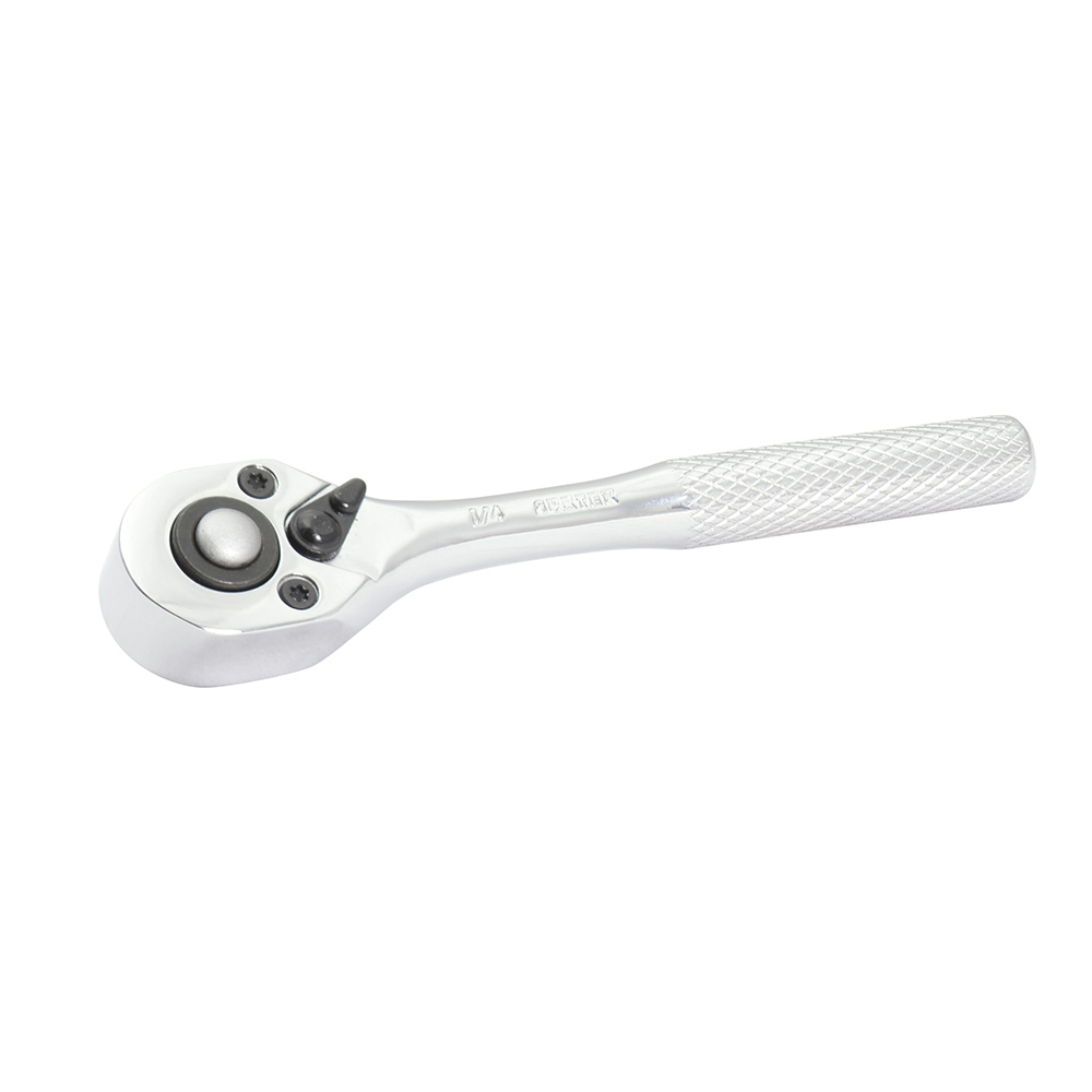 Matraca reversible para dado cuadro de 1/4", cabeza tipo pera, mango moleteado, Surtek