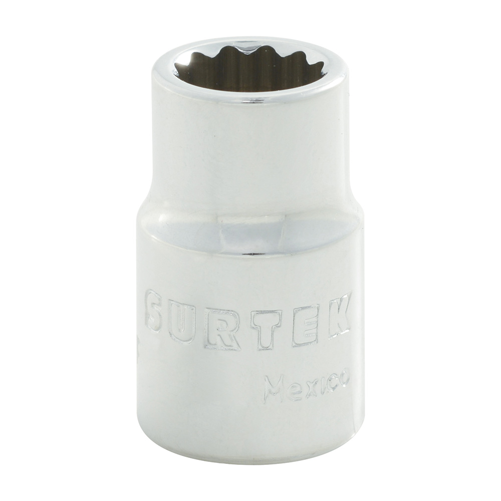 Dado en pulgadas cuadro de 3/8", 12 puntas, 1/4", Surtek