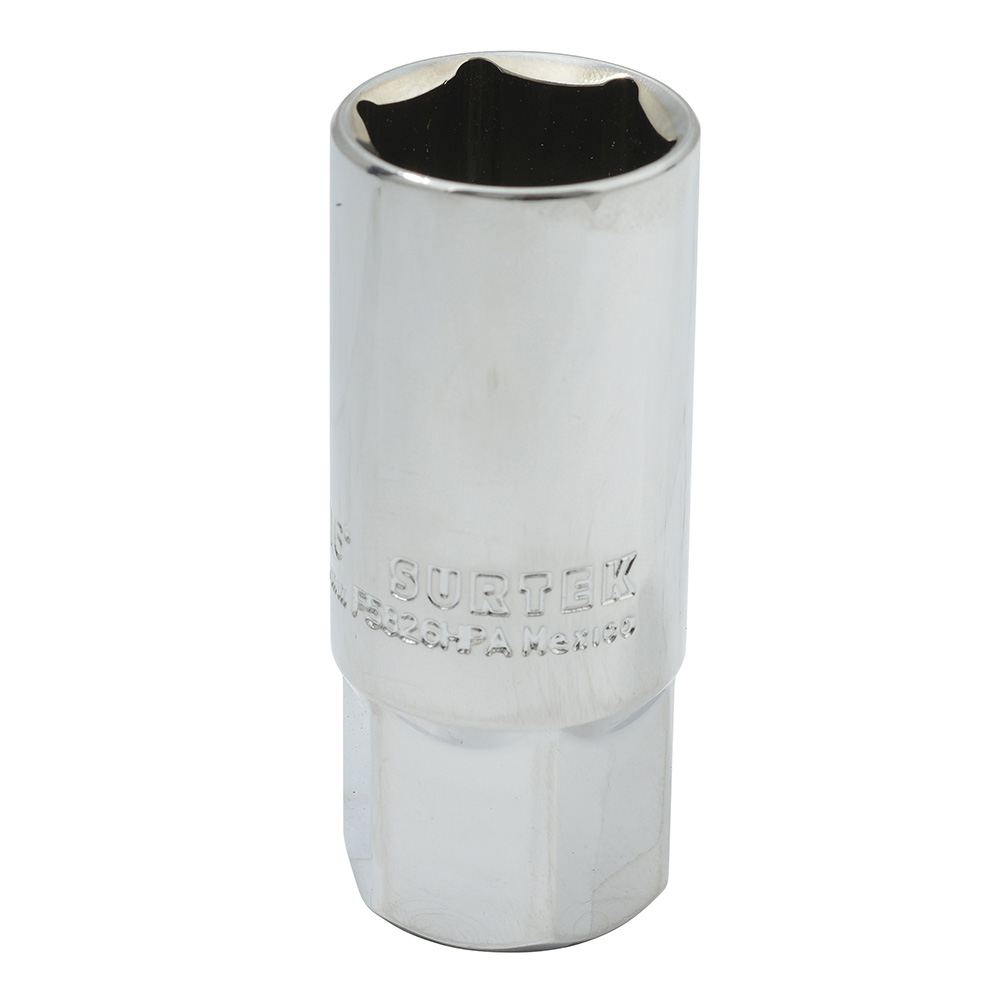Dado para bujía con neopreno en pulgadas, cuadro 1/2", 6 puntas, 13/16", Surtek