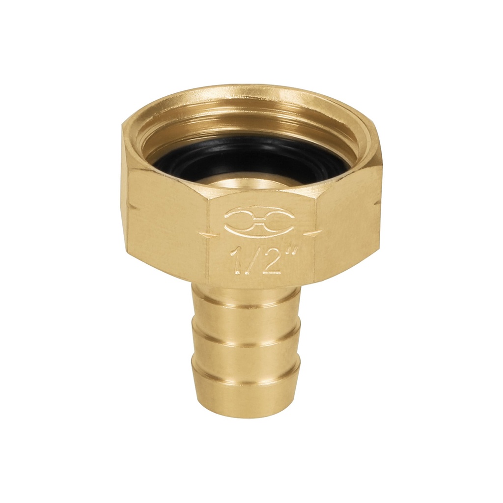 12700 / Conector 1/2' hembra de latón sólido para manguera, Truper