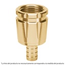 101165 / Conector 3/4' hembra robusto de aluminio, Truper