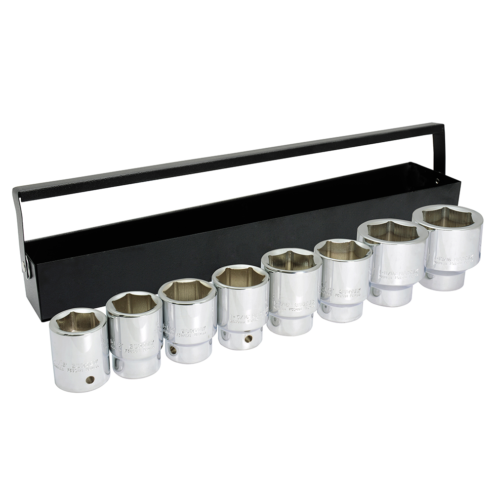 Juego de 8 dados en pulgadas cuadro de 3/4", 6 puntas, Surtek