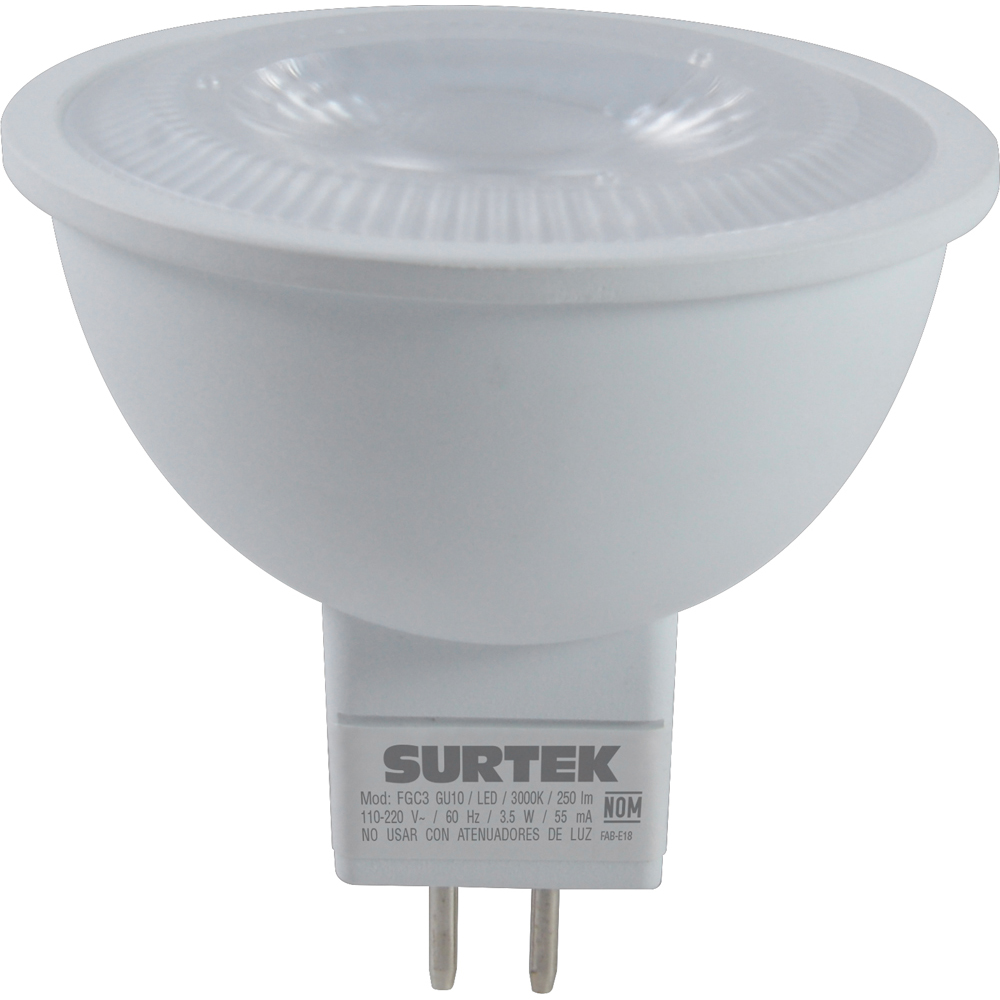 Lámpara de LED Tipo MR16, 4.5 W luz de día, Surtek