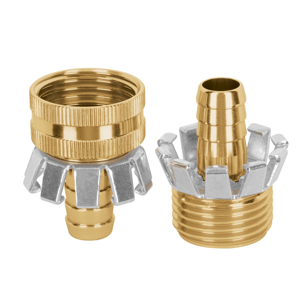 102084 / Juego de conectores 1/2' macho/hembra tipo garra de aluminio, Truper