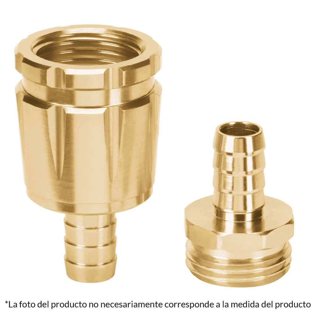 101168 / Juego de conectores 5/8' macho/hembra robustos de aluminio, Truper
