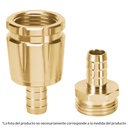101168 / Juego de conectores 5/8' macho/hembra robustos de aluminio, Truper