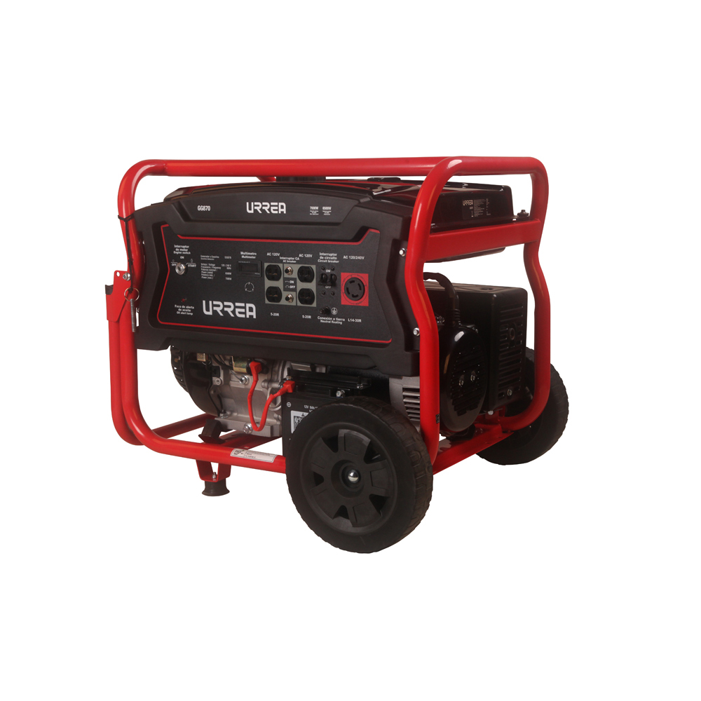 Generador a gasolina 7000 W, 420 cc, voltaje de salida 120 V / 240 V, Urrea