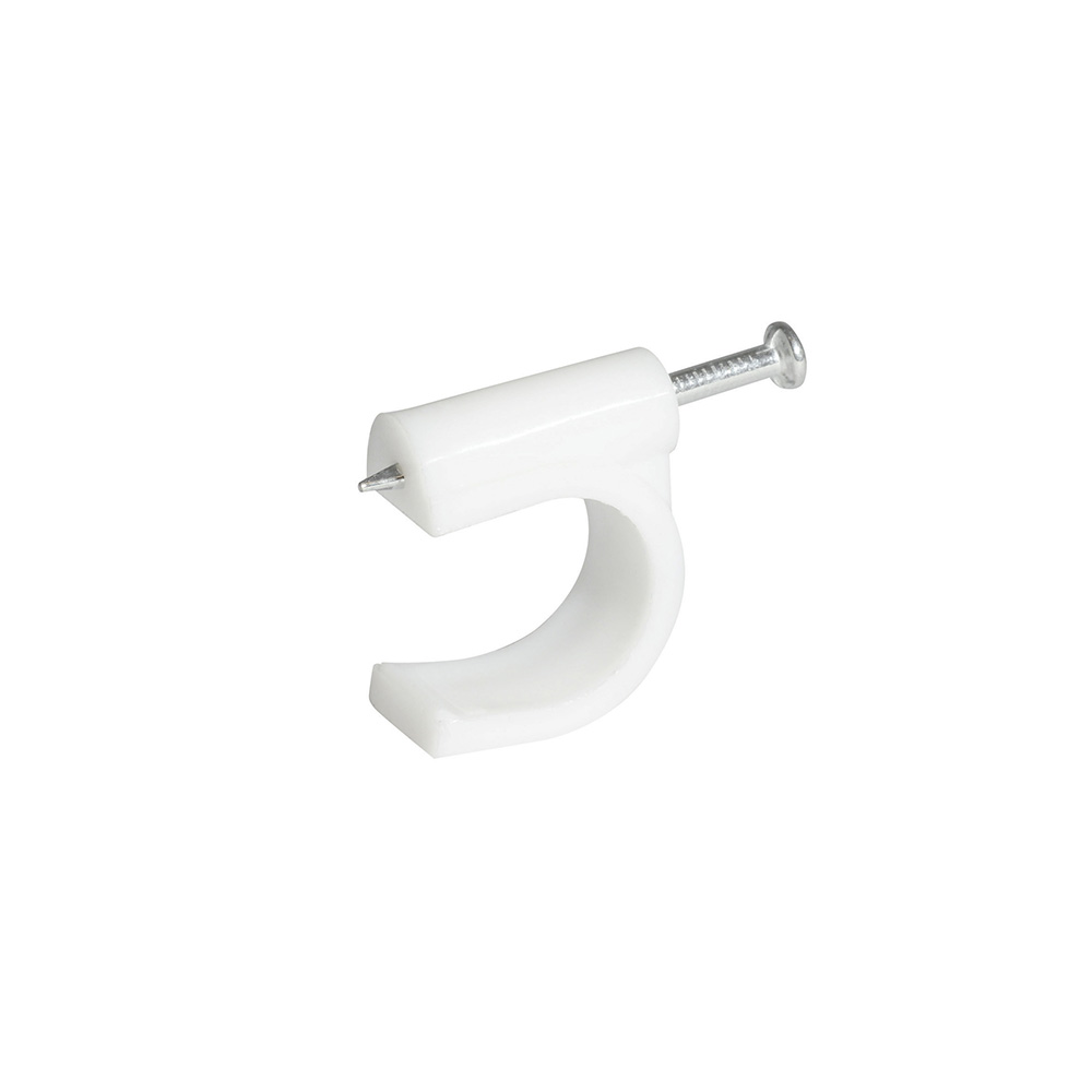 Grapa para cable coaxial 16 mm, color blanco, 20 piezas, Surtek