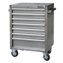 Gabinete acero inoxidable móvil 7 gavetas 27" serie H, Urrea