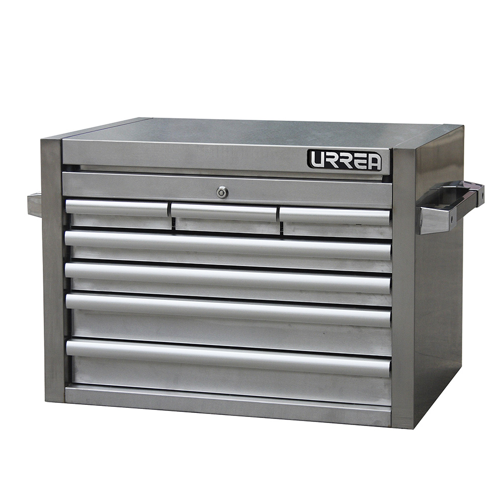 Gabinete acero inoxidable superior 7 gavetas 27" serie H, Urrea