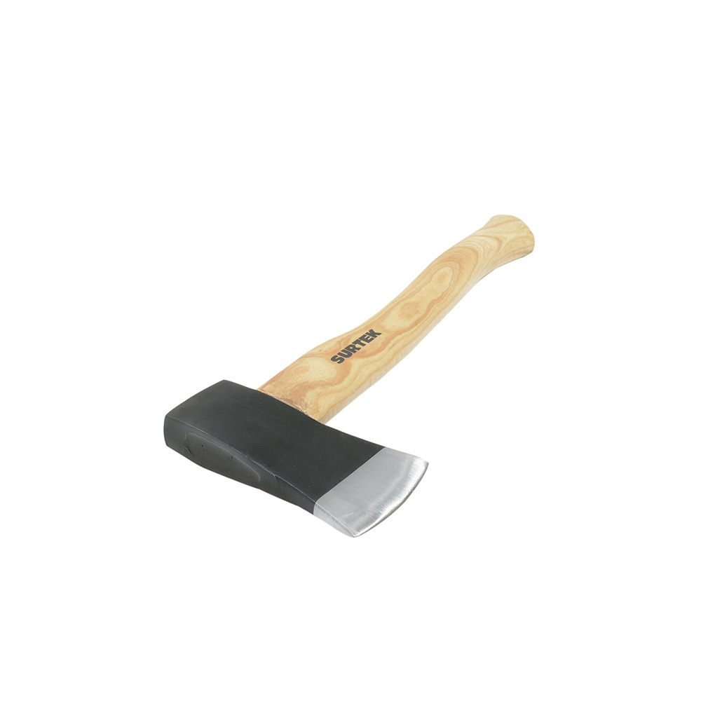 Hacha cazadora con cabeza forjada en acero con mango de madera 14", 1-1/4 Lb, Surtek
