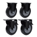 Juego de 4 ruedas de 5" para gabinetes serie HD, Urrea