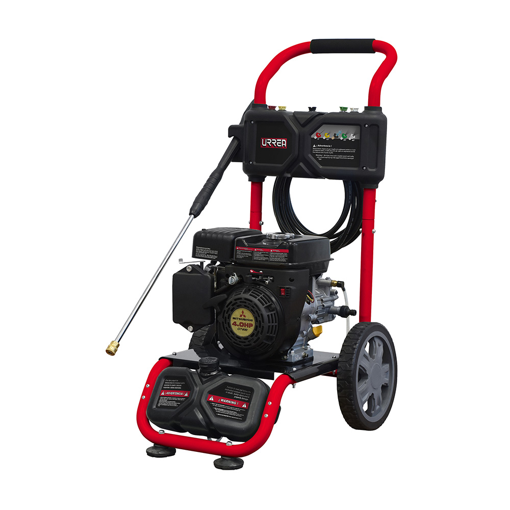 Hidrolavadora a gasolina 4 HP 2500 PSI, 6.3 Lt por minuto flujo máximo, Urrea