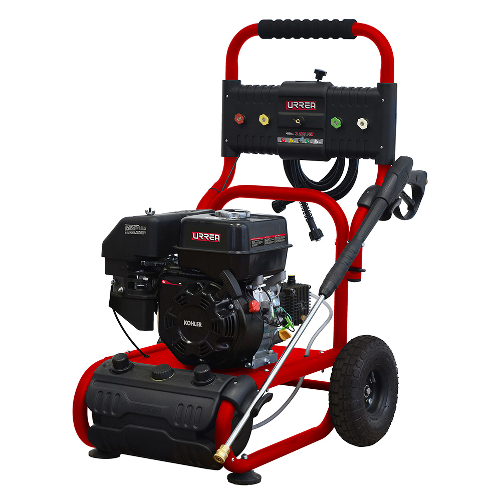 Hidrolavadora a gasolina 6.5 HP 3200 PSI, 18.1 Lt por minuto flujo máximo, Urrea