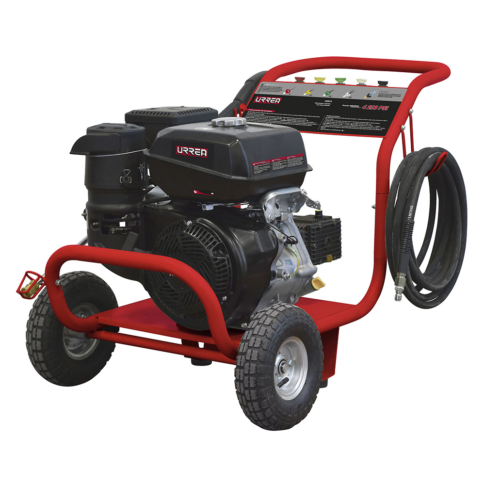 Hidrolavadora a gasolina 14 HP 4200 PSI, 12.1 Lt por minuto flujo máximo, Urrea