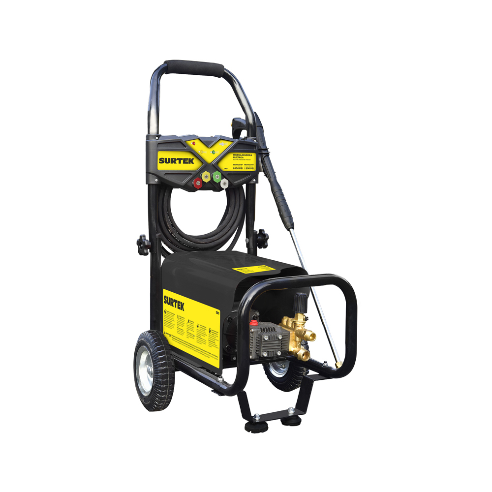 Hidrolavadora eléctrica 2000 W 127 V 1850 PSI, 8.5 Lt por minuto flujo máximo, Surtek