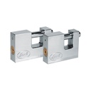Juego de 2 candados para cortina 80 mm, cromo satinado, llave estándar, Lock