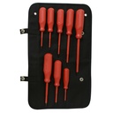Juego de 8 destornilladores rojos 1000 V, combinados, Urrea