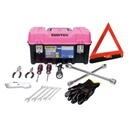 Juego combinado de herramienta automotriz con caja plástica rosa, 11 piezas, Surtek